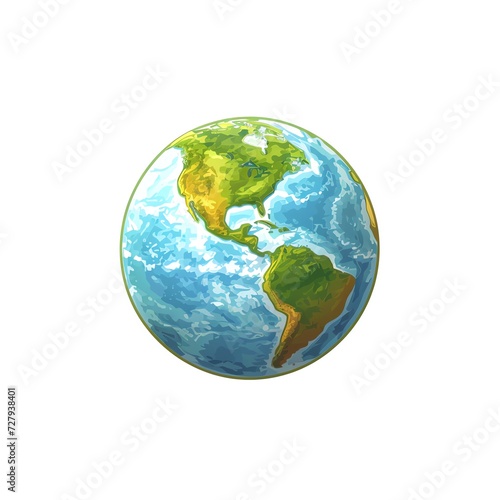 Minimalist Earth Illustration