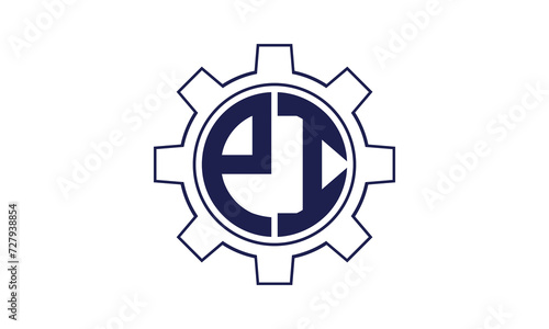 PI initial letter mechanical circle logo design vector template. industrial, engineering, servicing, word mark, letter mark, monogram, construction, business, company, corporate, commercial, geometric