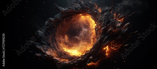 galaxy space light hole, tunnel, fire explosion 17