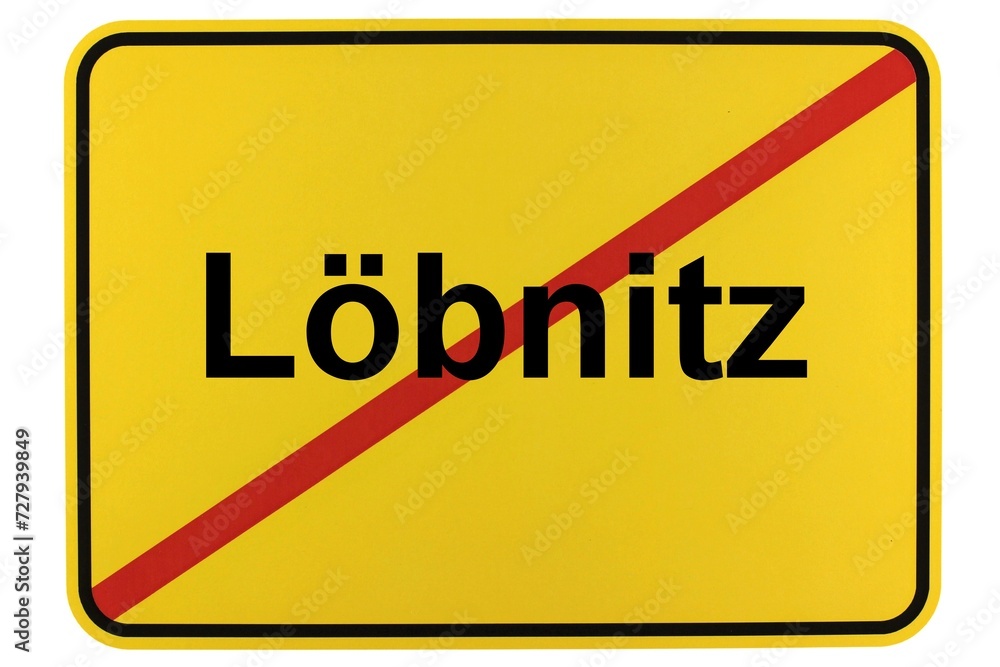 Illustration eines Ortsschildes der Gemeinde Löbnitz in Mecklenburg-Vorpommern Illustration eines Ortsschildes der Gemeinde Löbnitz in Mecklenburg-Vorpommern
