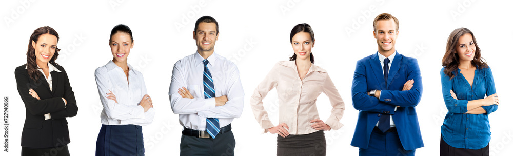 Collection collage set image - portrait many different businesspeople professionals, confident men women, employee executive isolated over white background. Business people. Teamwork concept Collection collage set image - portrait many different businesspeople professionals, confident men women, employee executive isolated over white background. Business people. Teamwork concept