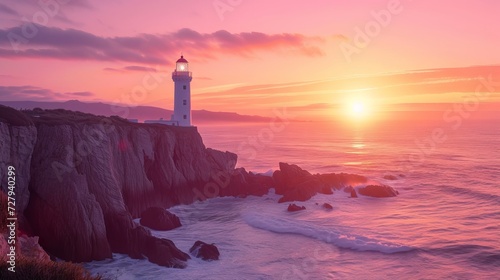 sea ​​and lighthouse view