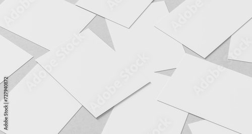 A4 size paper mock up. White paper mock up isolated on white background. 3D illustration