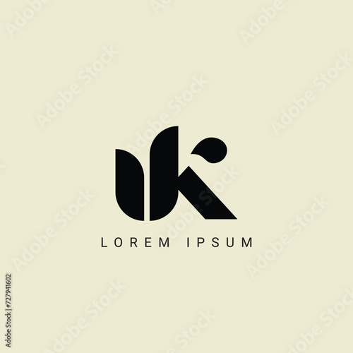 UK letter logo design. UK polygon, circle, triangle, hexagon, flat and simple style with white color variation letter logo set in one artboard. UK minimalist and classic logo. UK