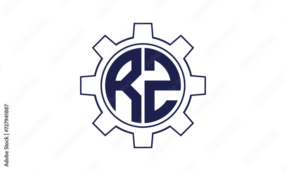 RZ initial letter mechanical circle logo design vector template. industrial, engineering, servicing, word mark, letter mark, monogram, construction, business, company, corporate, commercial, geometric RZ initial letter mechanical circle logo design vector template. industrial, engineering, servicing, word mark, letter mark, monogram, construction, business, company, corporate, commercial, geometric