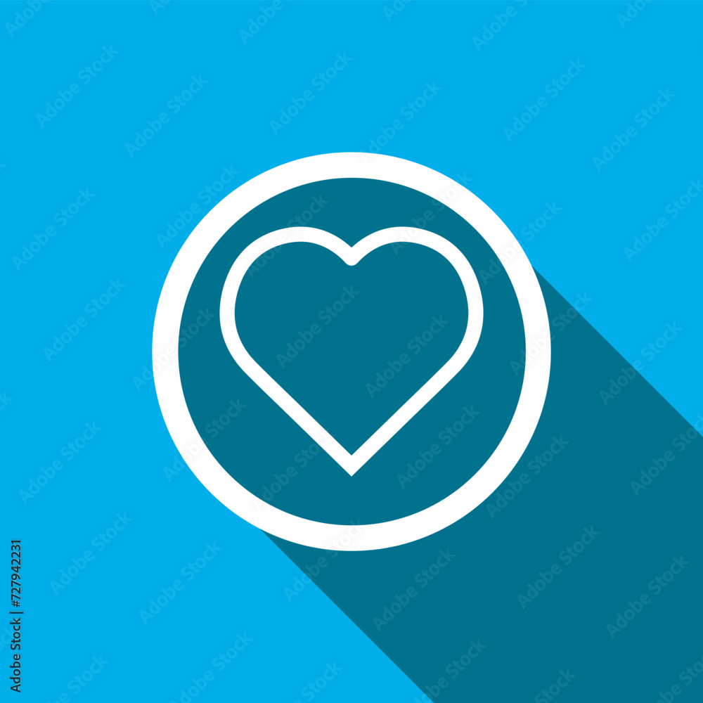 Heart icon vector. Heart icon vector in trendy flat style. Love icon image, Love icon illustration isolated on blue background Heart icon vector. Heart icon vector in trendy flat style. Love icon image, Love icon illustration isolated on blue background