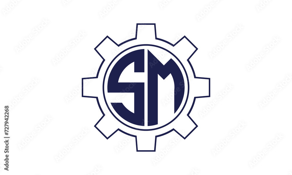 SM initial letter mechanical circle logo design vector template. industrial, engineering, servicing, word mark, letter mark, monogram, construction, business, company, corporate, commercial, geometric SM initial letter mechanical circle logo design vector template. industrial, engineering, servicing, word mark, letter mark, monogram, construction, business, company, corporate, commercial, geometric