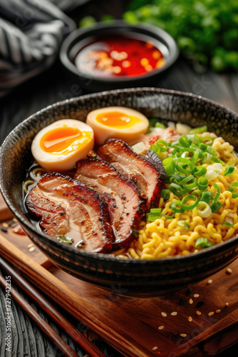 Delicious Ramen Soup Creation, street food and haute cuisine