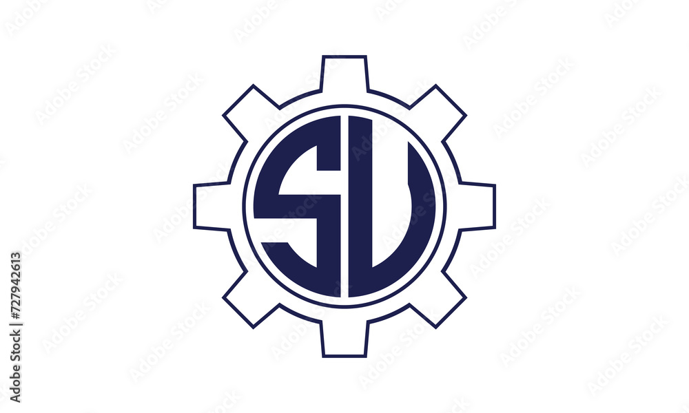 SU initial letter mechanical circle logo design vector template. industrial, engineering, servicing, word mark, letter mark, monogram, construction, business, company, corporate, commercial, geometric SU initial letter mechanical circle logo design vector template. industrial, engineering, servicing, word mark, letter mark, monogram, construction, business, company, corporate, commercial, geometric