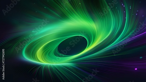 Space of wind Energy Glow, Abstract Green light Background