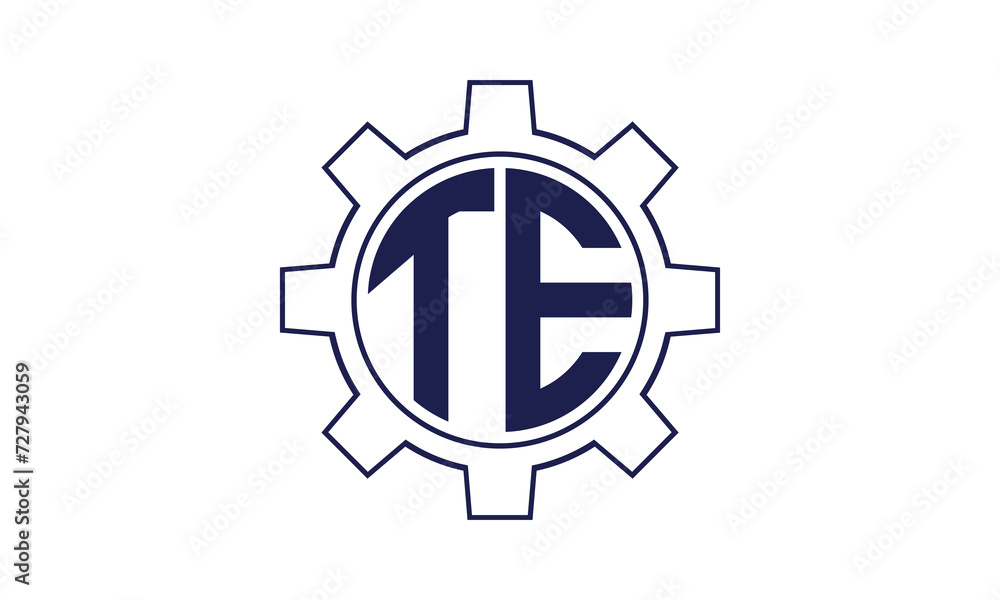 TE initial letter mechanical circle logo design vector template. industrial, engineering, servicing, word mark, letter mark, monogram, construction, business, company, corporate, commercial, geometric TE initial letter mechanical circle logo design vector template. industrial, engineering, servicing, word mark, letter mark, monogram, construction, business, company, corporate, commercial, geometric