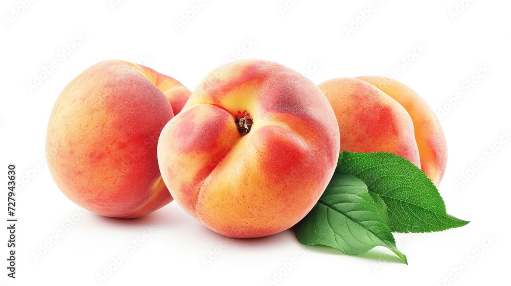 Peach fruit isolated on white background Peach fruit isolated on white background
