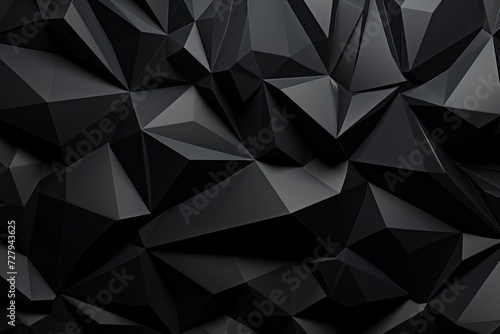 Abstract Black Geometric Polygonal Background Texture