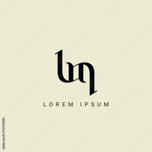 UN letter logo design. UN polygon, circle, triangle, hexagon, flat and simple style with white color variation letter logo set in one artboard. UN minimalist and classic logo. UN photo