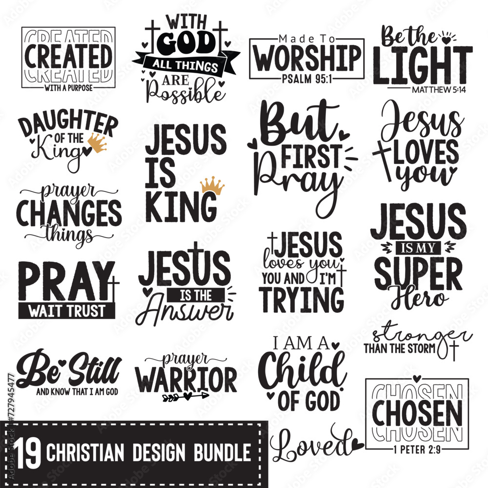 19 Christian  design  Bundle