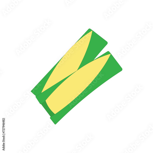 Malaysian traditional food Kuih Lepat Pisang vector illustration.