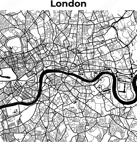 London City Map, Cartography Map, Street Layout Map  