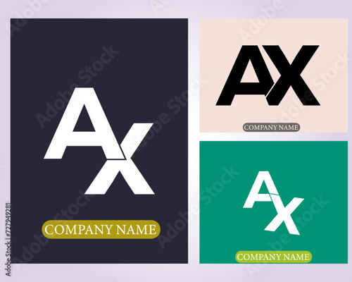 NEW BEST AX creative initial latter logo.AX abstract.AX latter vector Design.AX Monogram logo design .company logo
