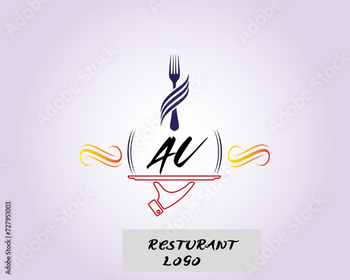 NEW BEST AU creative initial latter logo.AU abstract.AU latter vector Design.AU Monogram logo design .company logo