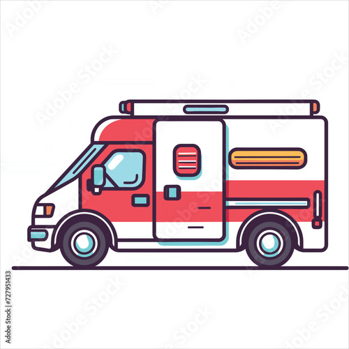 flat labor trucks vector illustration