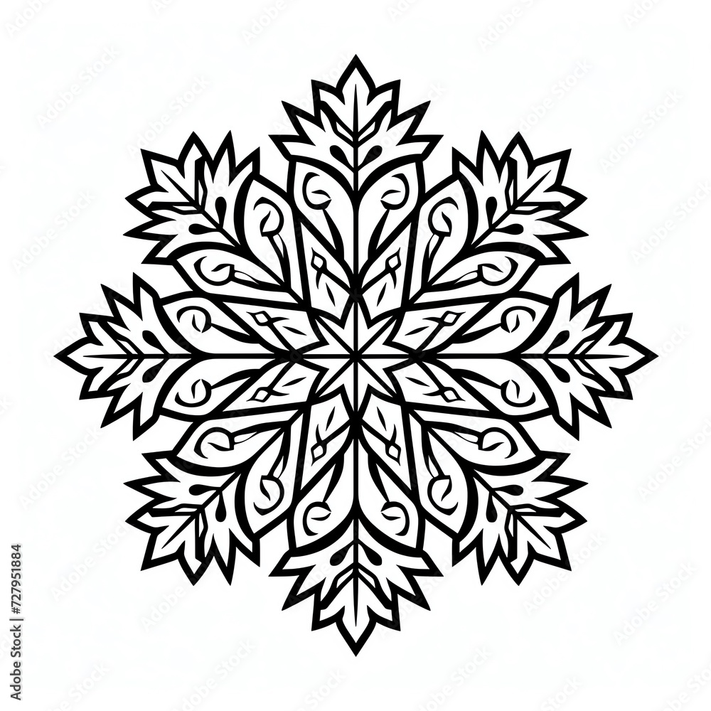 Hand Drawn Snowflake Illustration Hand Drawn Snowflake Illustration