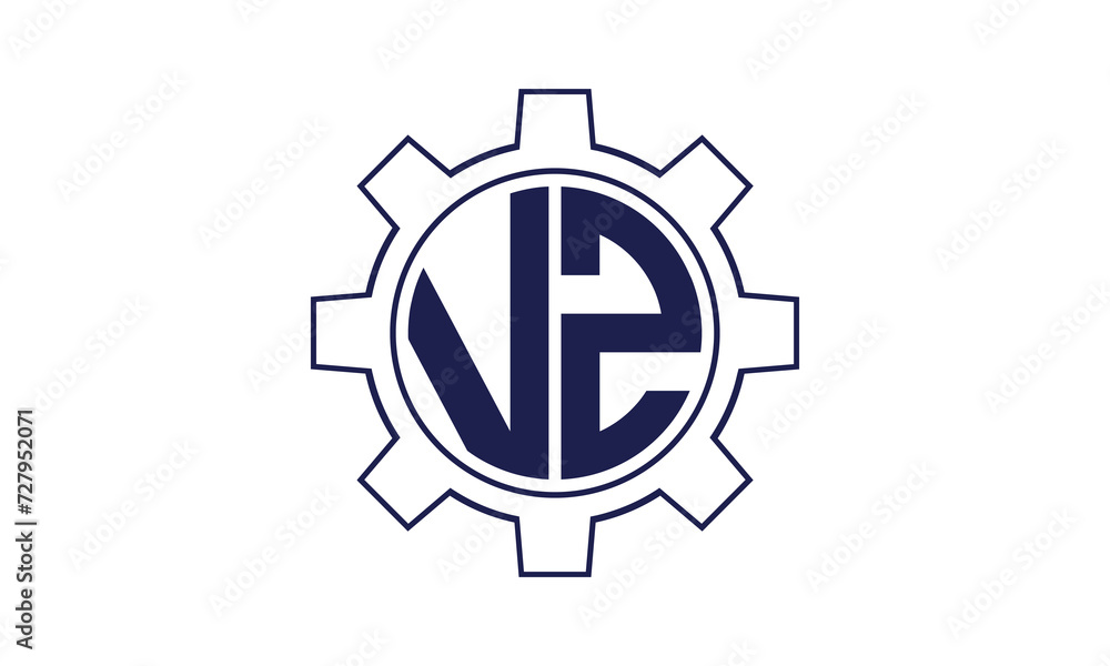 VZ initial letter mechanical circle logo design vector template. industrial, engineering, servicing, word mark, letter mark, monogram, construction, business, company, corporate, commercial, geometric VZ initial letter mechanical circle logo design vector template. industrial, engineering, servicing, word mark, letter mark, monogram, construction, business, company, corporate, commercial, geometric
