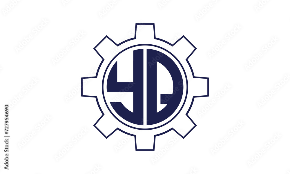 YQ initial letter mechanical circle logo design vector template. industrial, engineering, servicing, word mark, letter mark, monogram, construction, business, company, corporate, commercial, geometric YQ initial letter mechanical circle logo design vector template. industrial, engineering, servicing, word mark, letter mark, monogram, construction, business, company, corporate, commercial, geometric