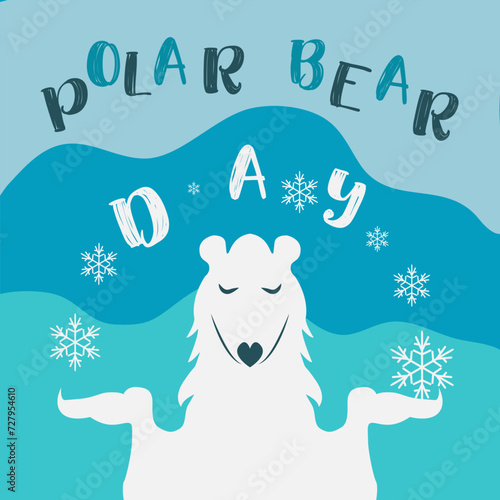 International Polar Bear Day vector. Polar Bear Day Poster or banner February 27