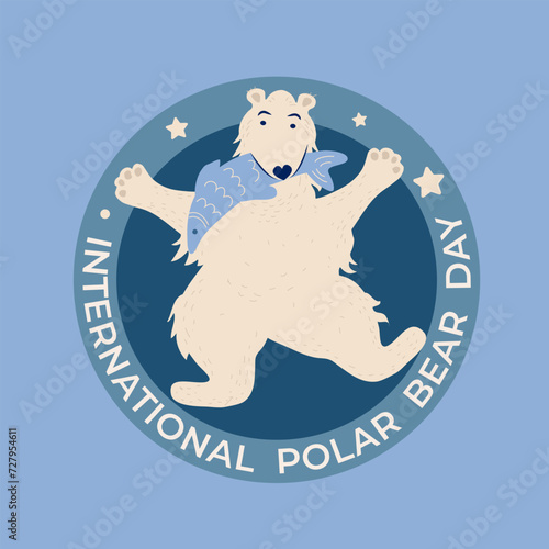 International Polar Bear Day vector. Polar Bear Day Poster or banner February 27
