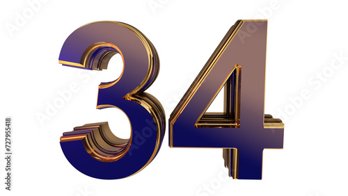 Tapety artystyczne Navy blue 3d number 34