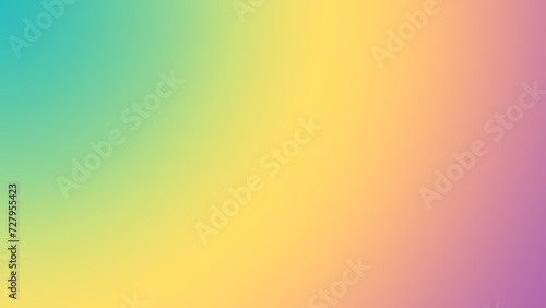 Purple yellow and mint green pastel round gradient color background. photo