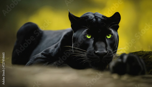 potrait of a black panther