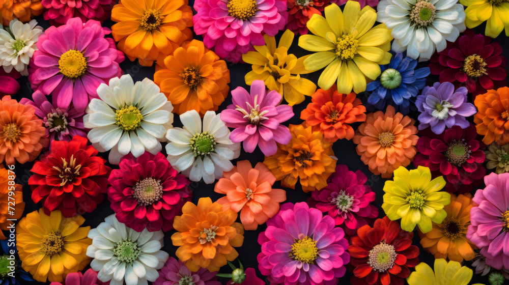 Colorful Flowers Arranged on Table Colorful Flowers Arranged on Table