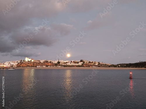 sunset over the city