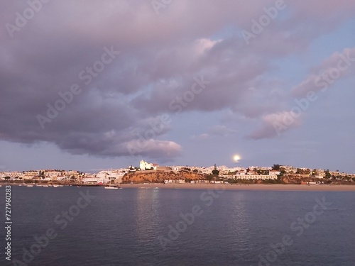 sunset over the city