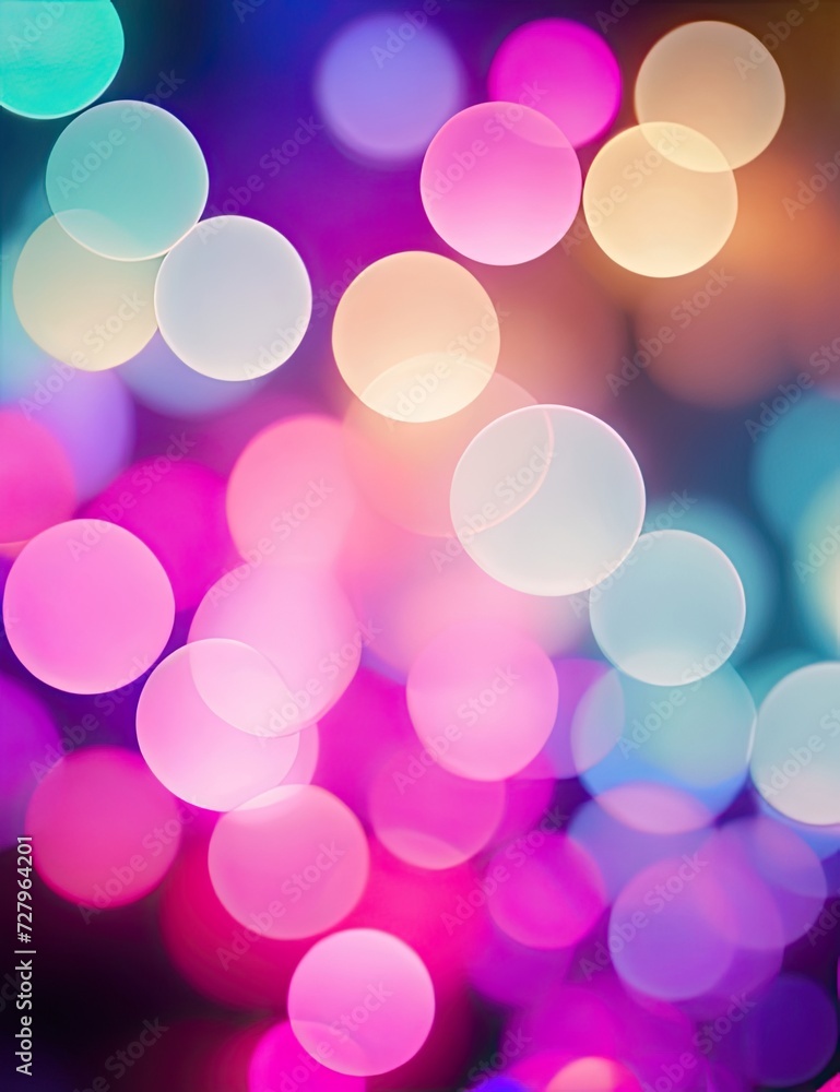 Colorful bokeh lights background for free photos
