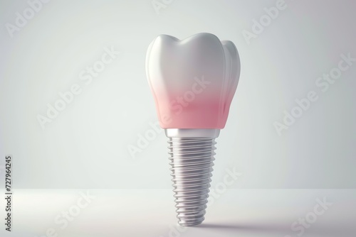 White dental tooth implant