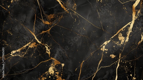 Luxury marble texture background in black and gold for elegant designs