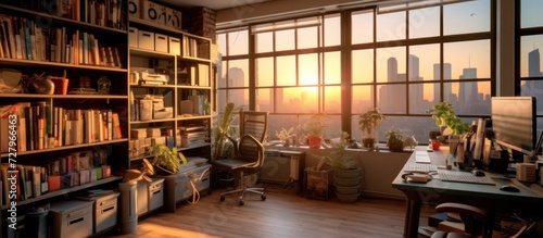 office space business sunset © pector