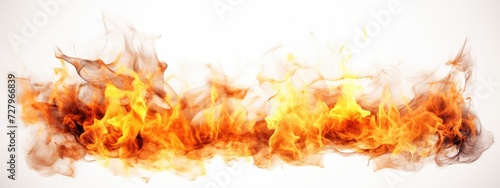 fire flames on white background