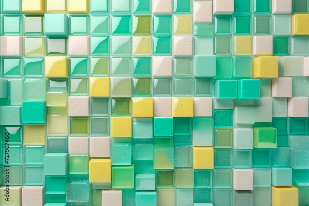 Mosaic cubic geometrical background. Mosaic cubic geometrical background.
