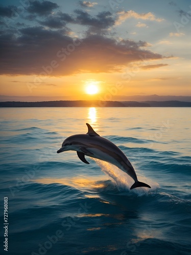 dolphins in the sea © ArtistiKa