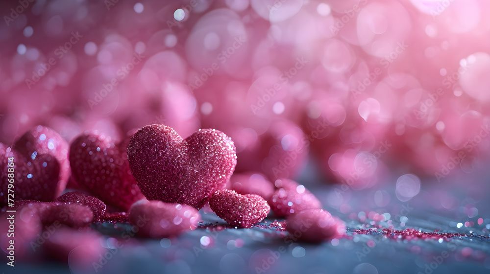A Collection of Shiny Hearts for Valentine's Day. Generative AI A Collection of Shiny Hearts for Valentine's Day. Generative AI