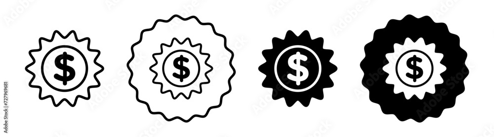 Compensation set in black and white color. Compensation simple flat icon vector Compensation set in black and white color. Compensation simple flat icon vector