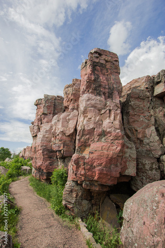 Rock outcrop at Pipestone National Monument photo