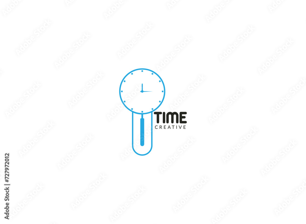 Clock logo. Stopwatch time logo . Simple design on white background. Clock logo. Stopwatch time logo . Simple design on white background.