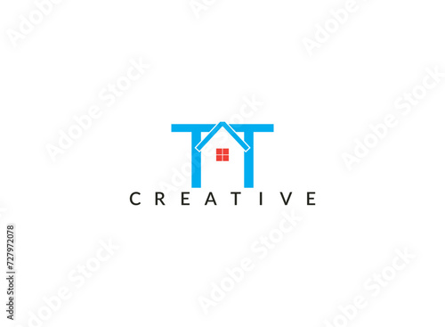 custom Font TT LATTER  homes logo design concept with simple,
