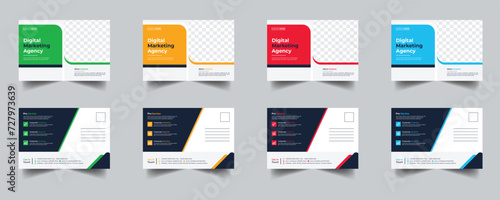 Modern Creative Corporate Post Card Template, Vector Template for Opening Invitation Editable, Professional Business Postcard Design, Event Card Design, Invitation Design, Direct Mail EDDM Template