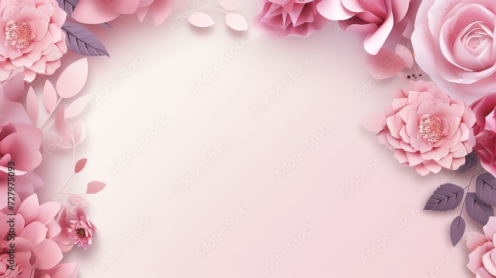 Horizontal photo blush blossom frame - elegant floral background. Copy space. Tradition, culture. Horizontal photo blush blossom frame - elegant floral background. Copy space. Tradition, culture.