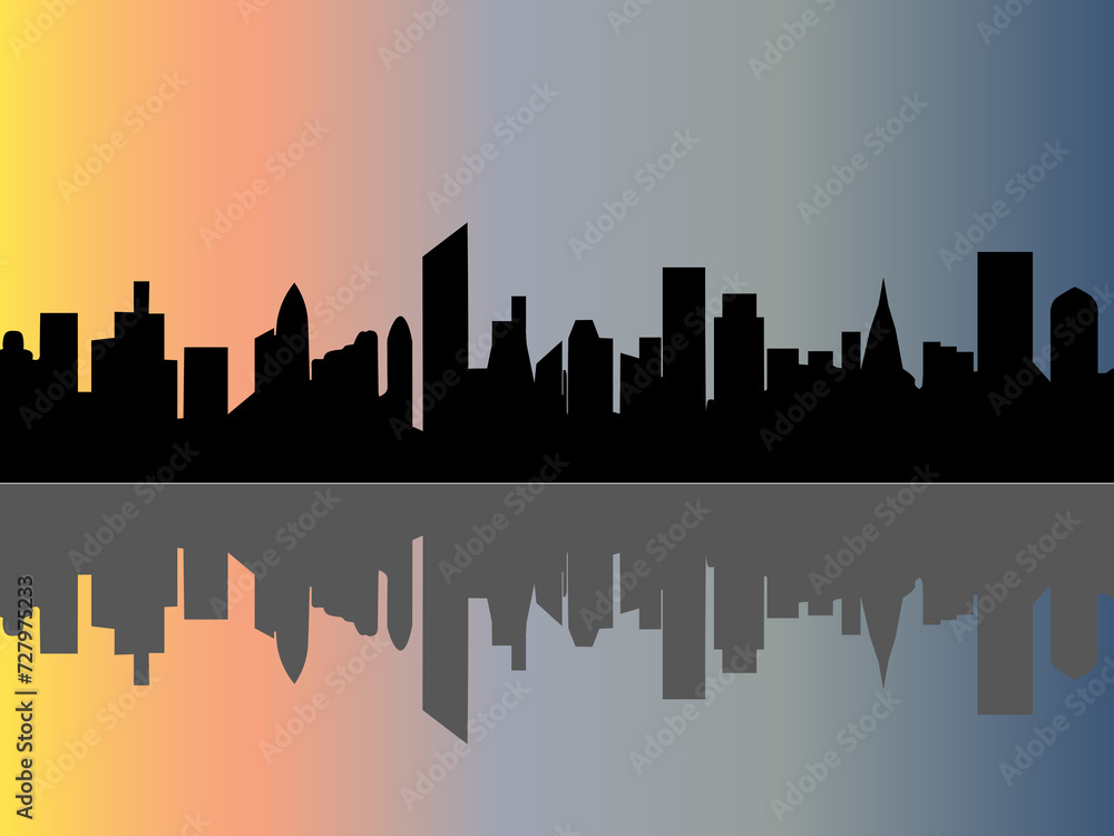 silhouette buildings, town, silhouette city, skyline, silhouette